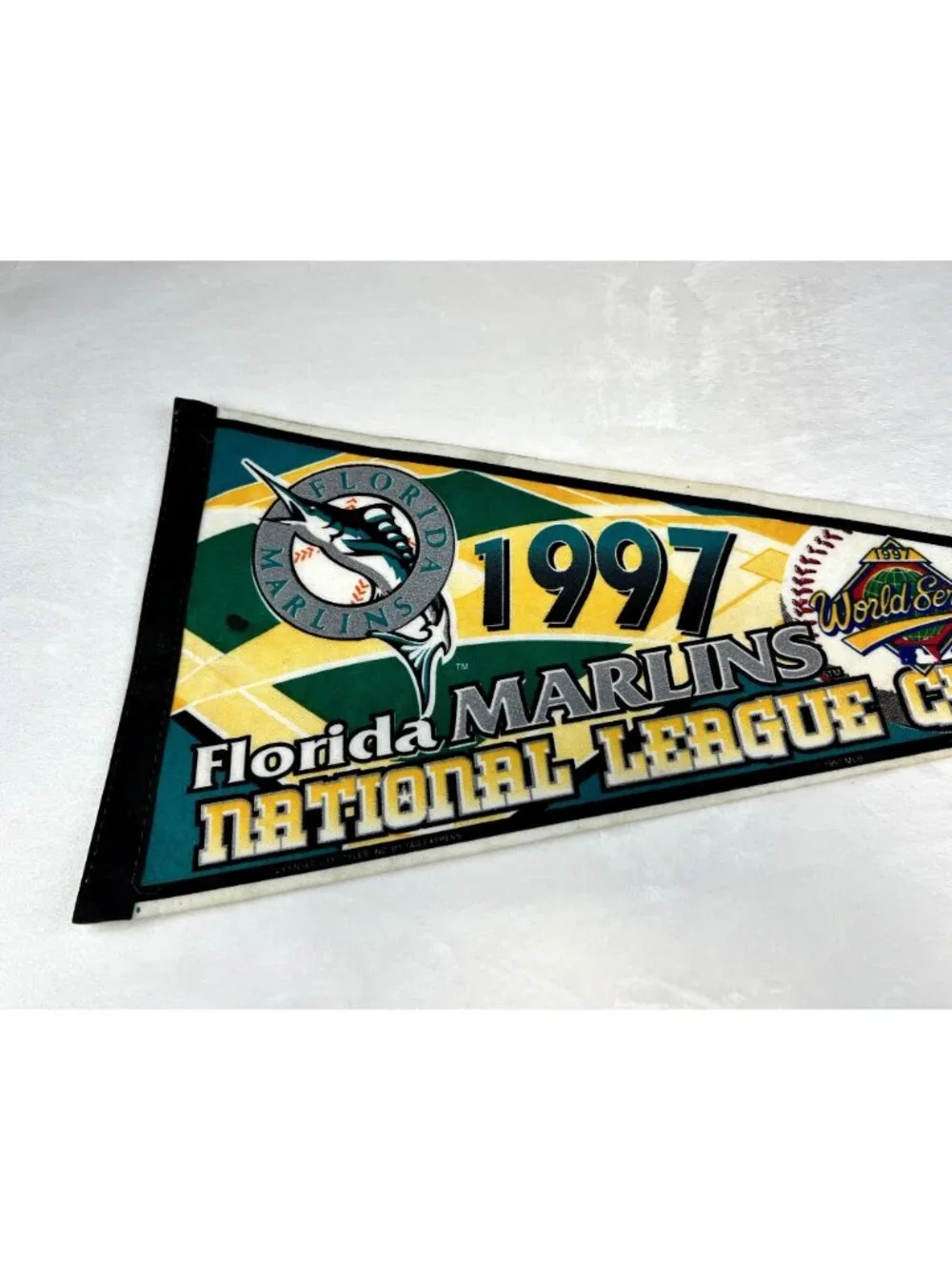 Vintage 1997 Florida Marlins National League Champions World Series pennant